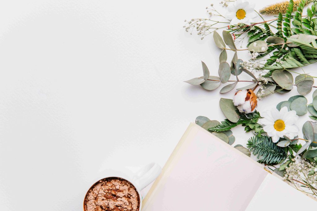 comp decorative floral background with cocoa comp decorative floral background with cocoa